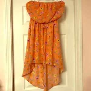 Summer strapless dress